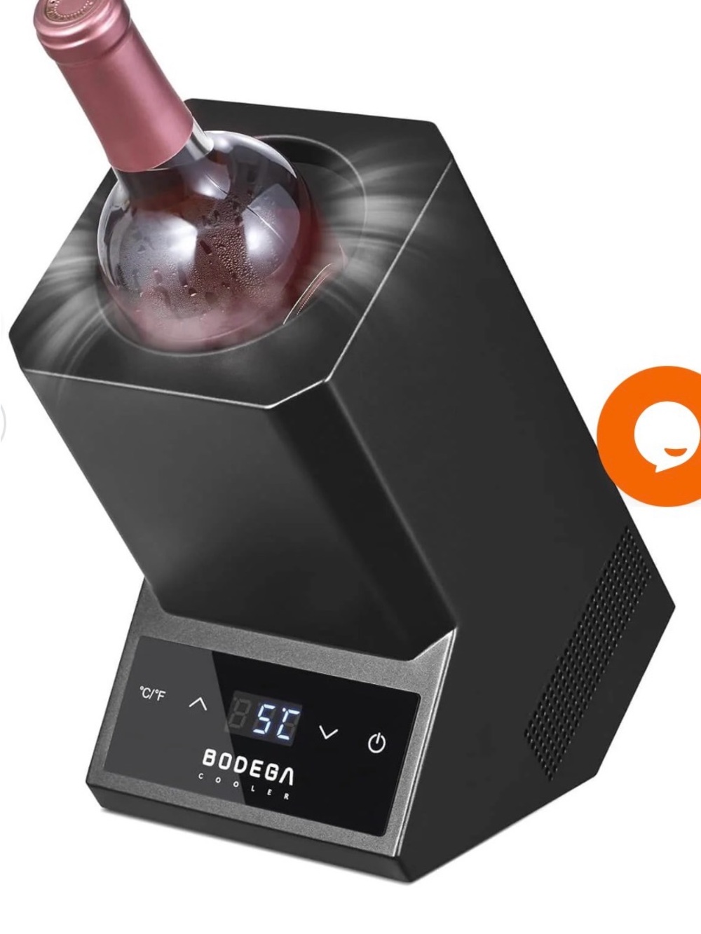 Bodega Black Wine Cooler - Portable Bottle Chiller